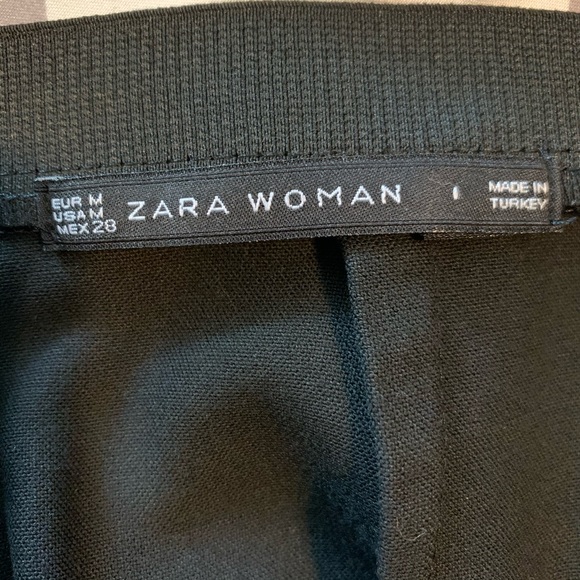 ZARA WOMAN Black Front Zip Pencil Skirt - Picture 7 of 7